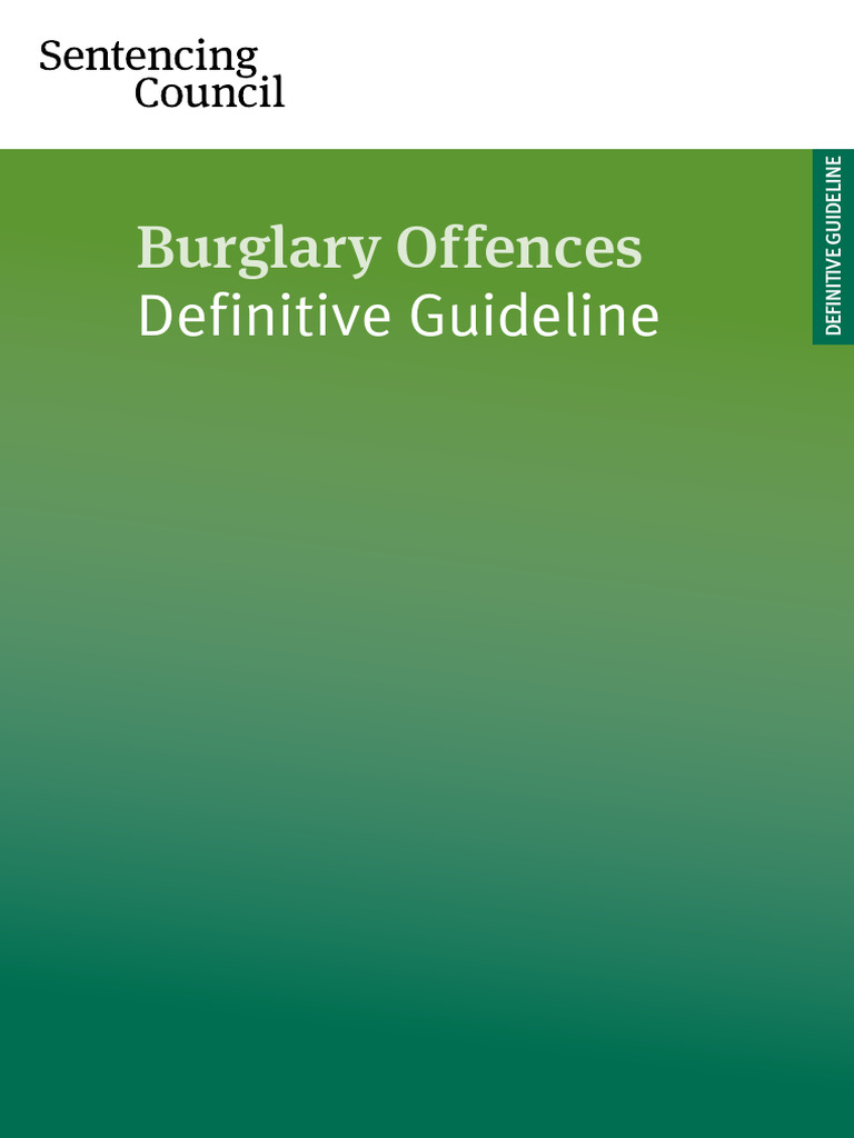 Burglary Definitive Guideline Web Final | PDF | Crime & Violence | Crimes