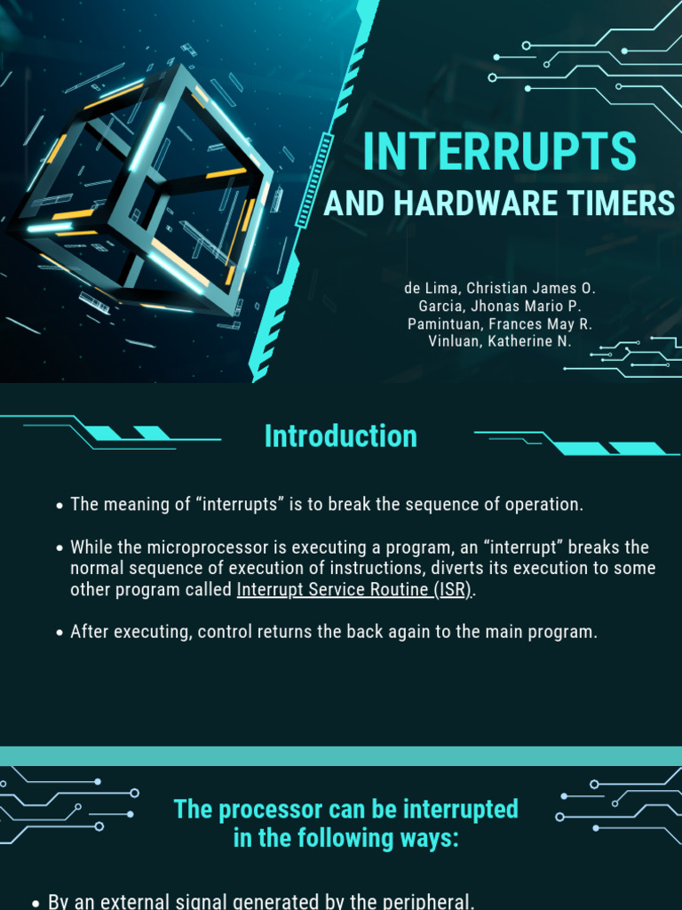 Interrupts and Hardware Timers Explained | PDF | Timer | Computer ...