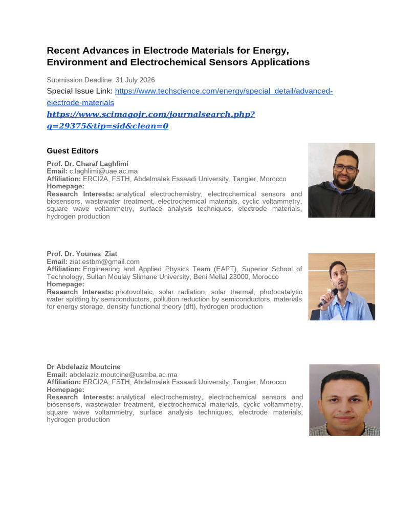 Recent Advances in Electrode Materials For Energy Environ Men | PDF ...