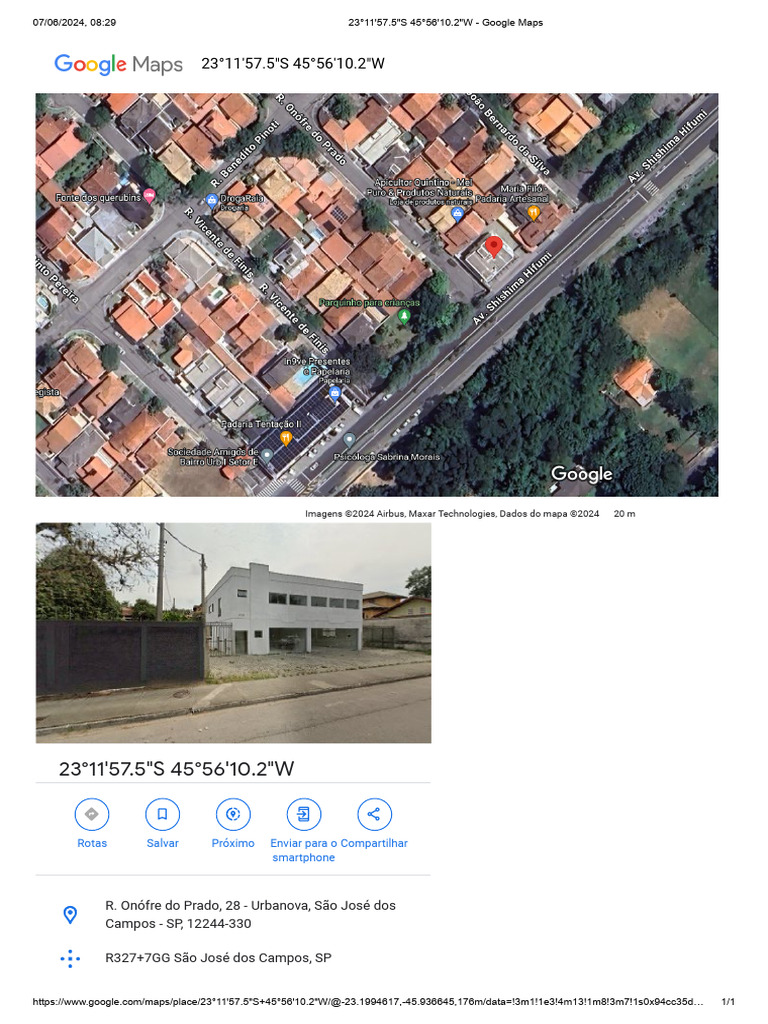 23°11'57.5_S 45°56'10.2_W - Google Maps | PDF