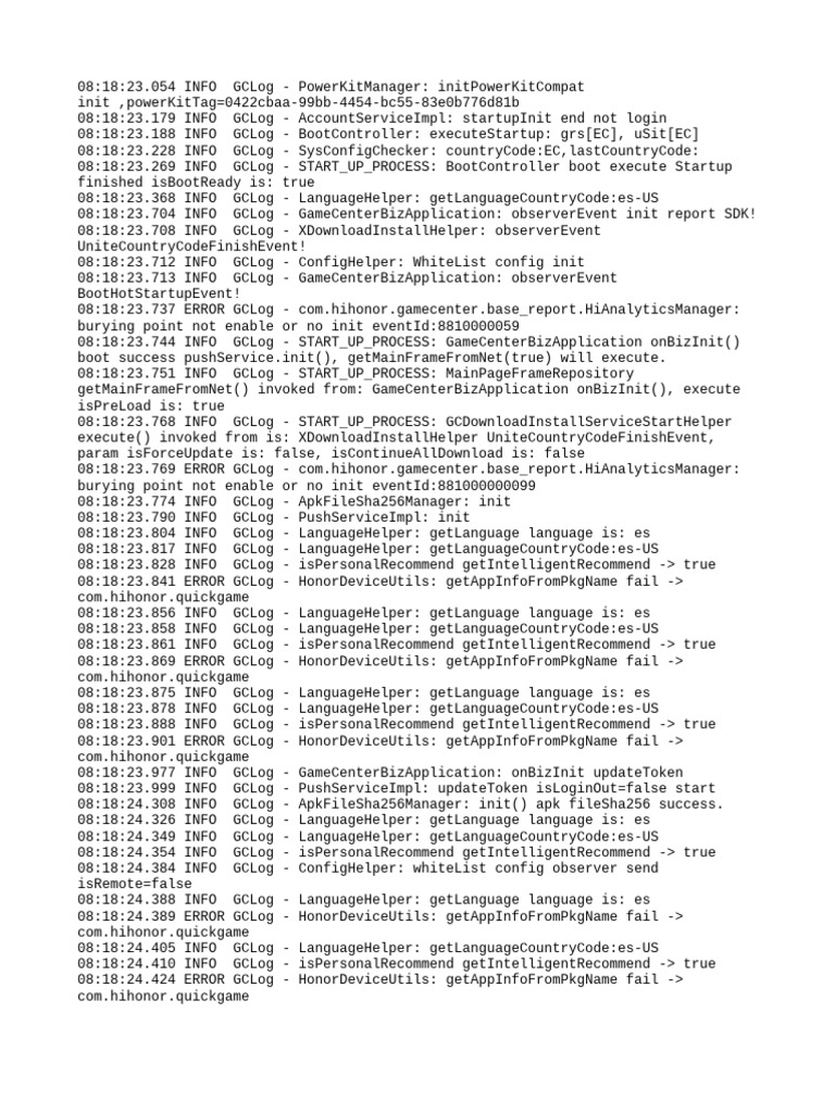 Game Center Startup Log Analysis | PDF | Hypertext | Computer Engineering