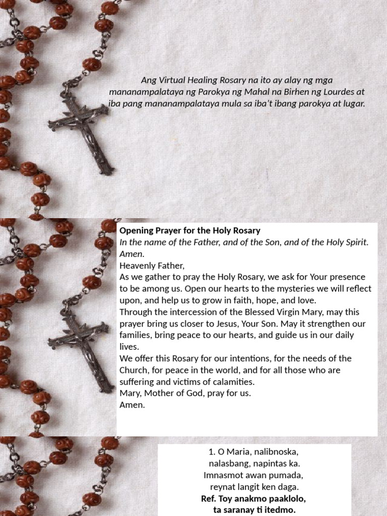 Virtual Healing Rosary Prayer Guide | PDF | Lord's Prayer | God The Father