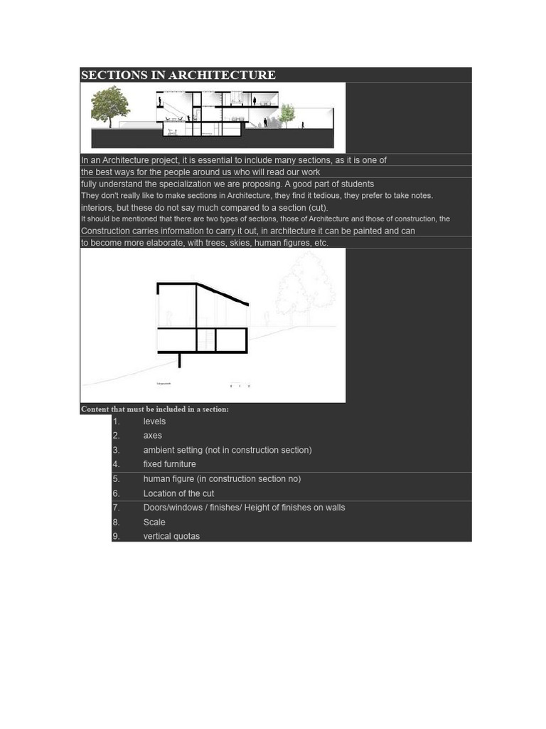 Sections in Architecture | PDF