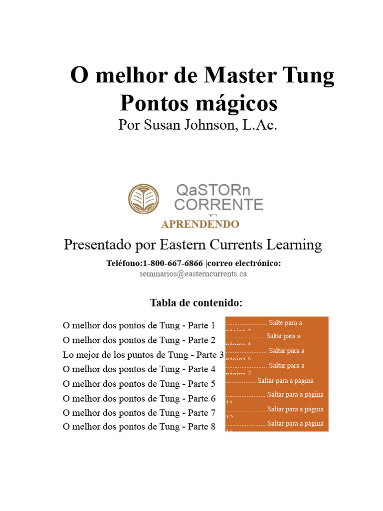 Pontos Mágicos de Master Tung: Guia Completo | PDF | Especialidades ...