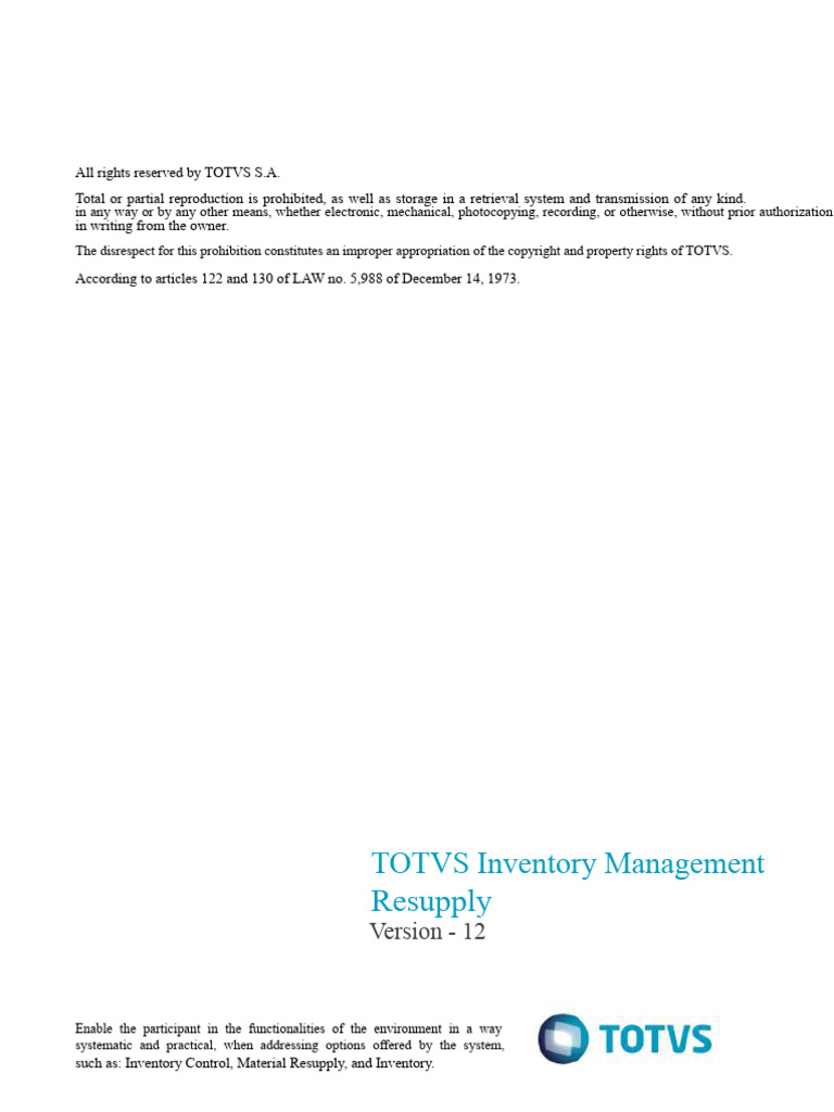 TOTVS Inventory Management Guide | PDF | Computer File | Share Point