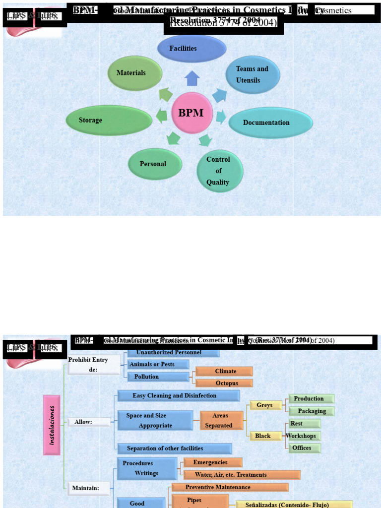 Conceptual Map BPM Facilities, Equipment, Personnel | PDF | Hygiene