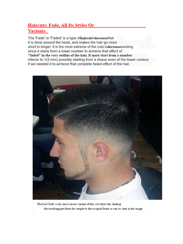 Understanding Fade Haircuts and Variants | PDF | Hair | Hairstyle