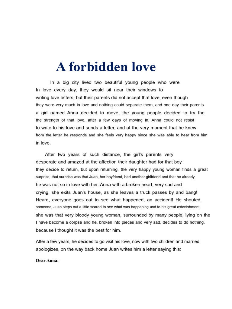 Forbidden Love Letters and Heartbreak | PDF