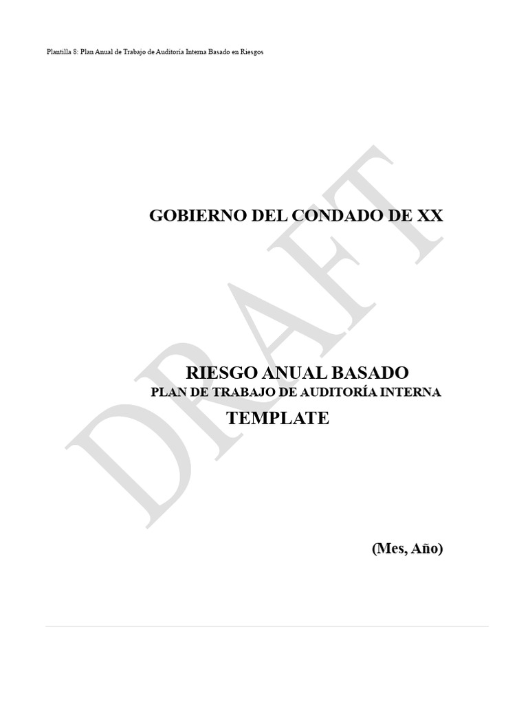 Plan Anual de Auditoría Interna 2023 | PDF | Auditoría | Presupuesto
