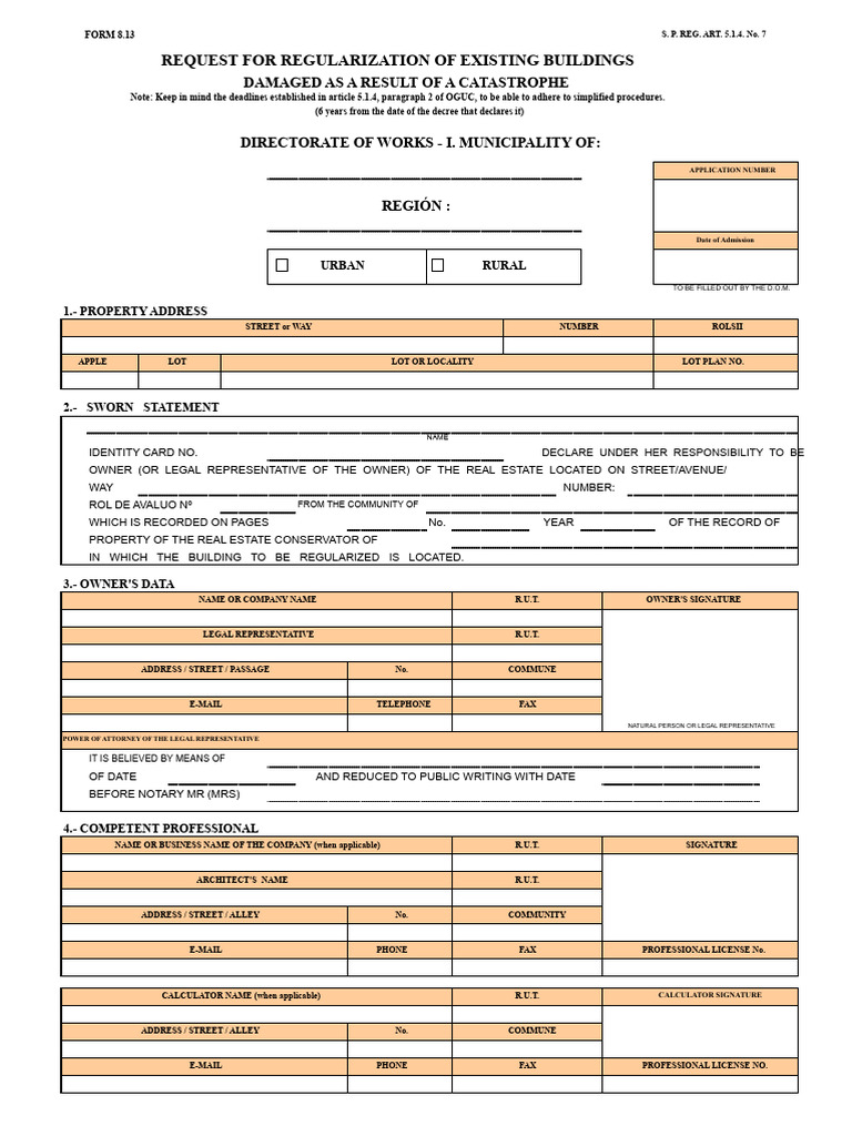 Regularization Request for Damaged Buildings | PDF