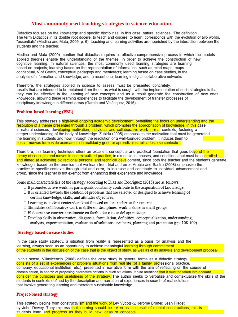 Techniques and Strategies Used in Natural Sciences | PDF | Concept ...