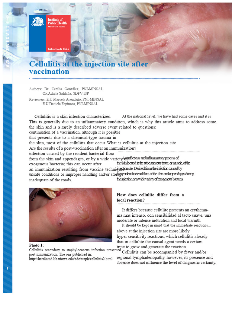 Understanding Post-Vaccination Cellulitis | PDF | Vaccines | Injection ...