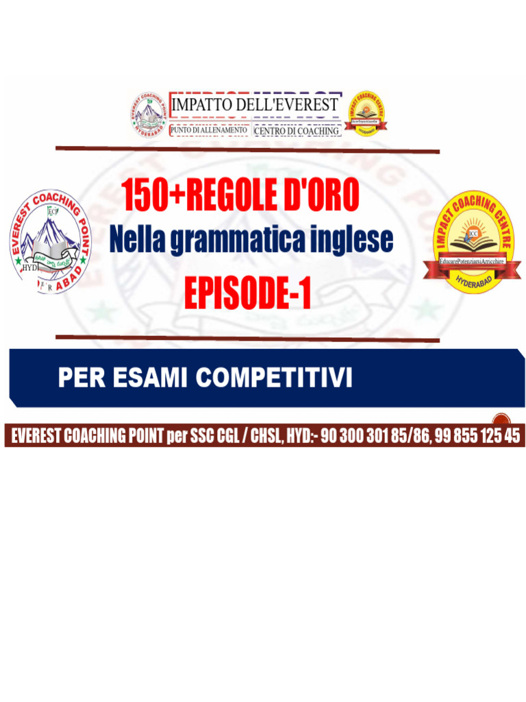 Regole D'oro Parte 1 | PDF