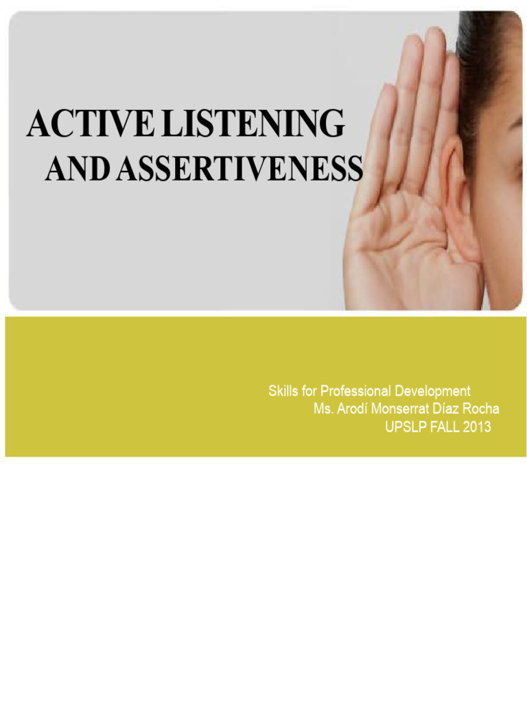 Active listening.ppt | PDF | Nonverbal Communication | Communication