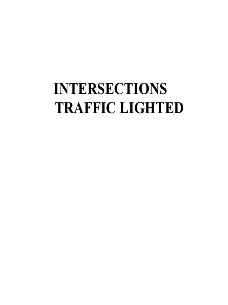 Traffic Light Intersection Guide | PDF | Traffic | Traffic Light