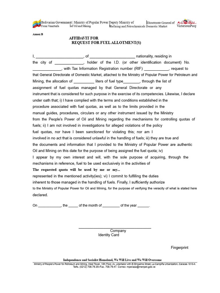 AFFIDAVIT.doc | PDF | Identity Document | Government