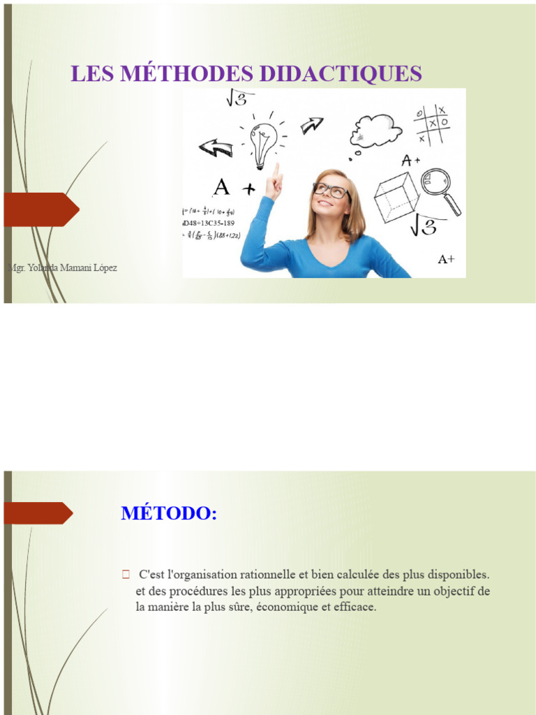 Méthodes didactiques : principes et types | PDF | Vérité | Apprentissage