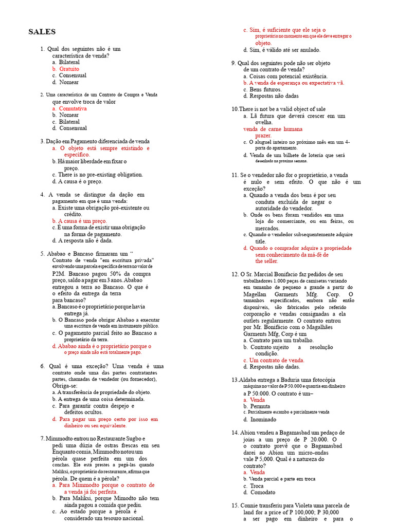 Gabarito para BDFf | PDF | Propriedade privada | Leilão