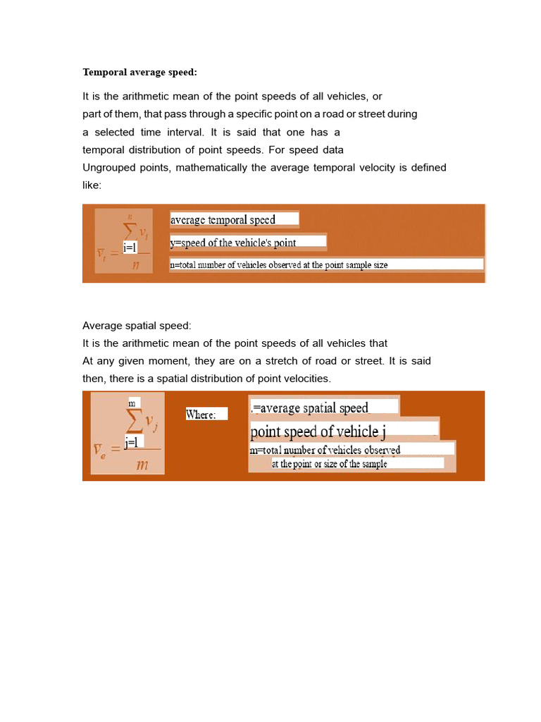 Average Temporal Speed | PDF