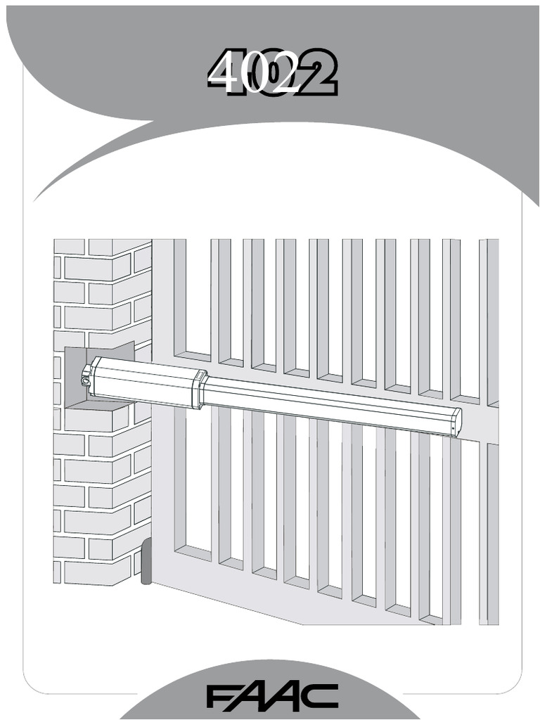 FAAC 402 installer manual PDF — free download