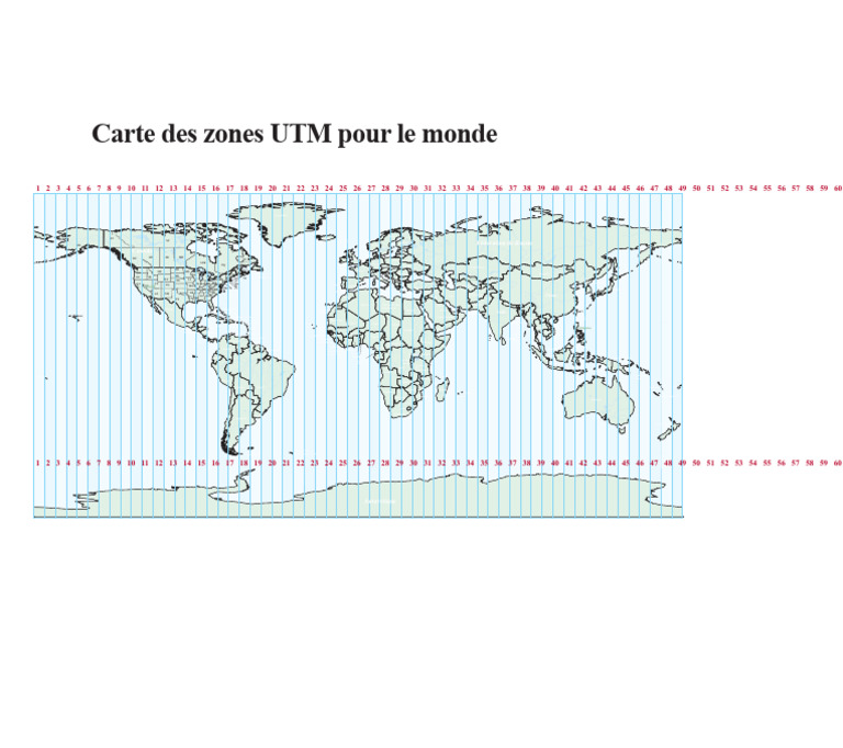 Carte UTM Mondiale des Zones | PDF