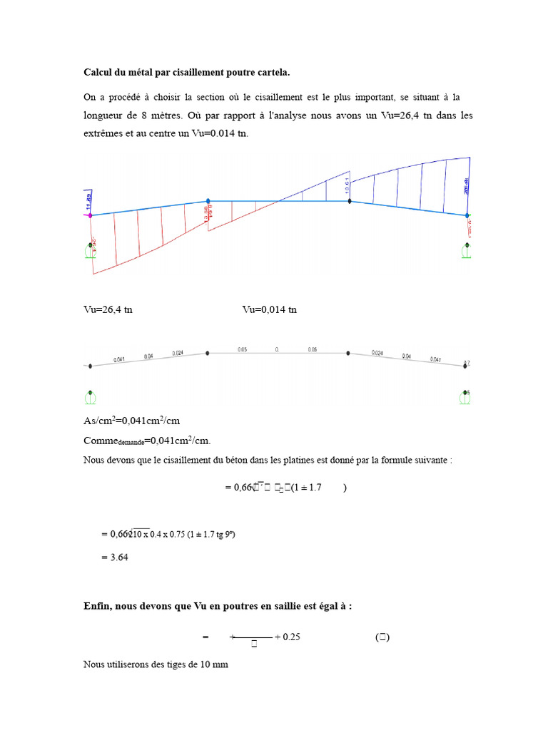 Calcul du cisaillement en poutre cartela | PDF | Contrainte de ...