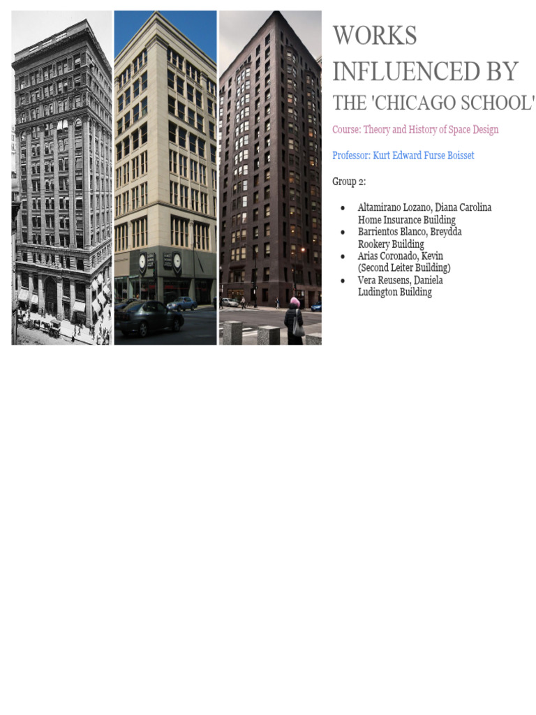 Works of The Chicago School | PDF | Architectural Design | Architecture