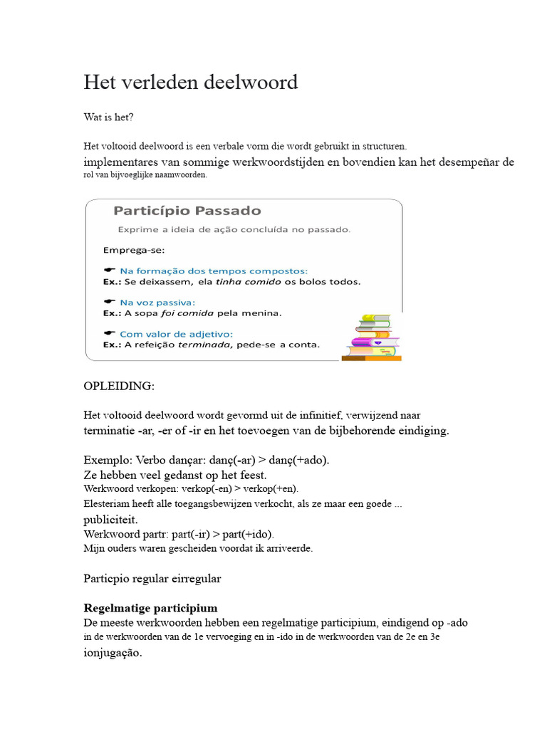 Het voltooid deelwoord | PDF
