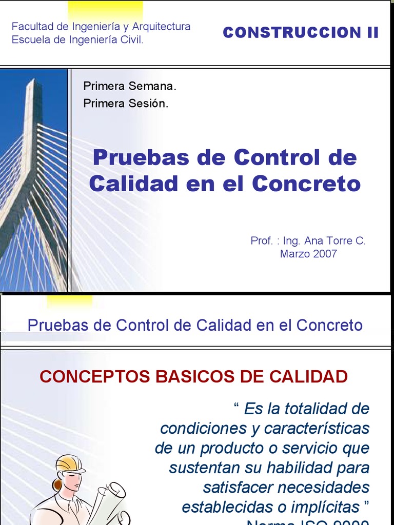 Control de Calidad en Concreto | PDF | Hormigón | Cemento