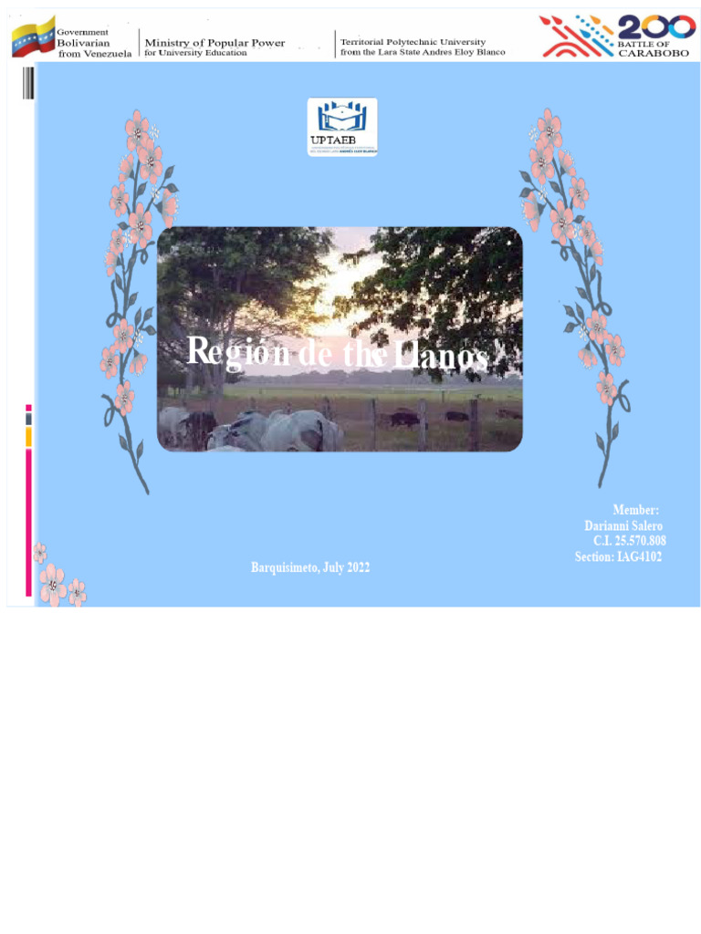Overview of the Llanos Region | PDF | Earth Sciences | Physical Geography