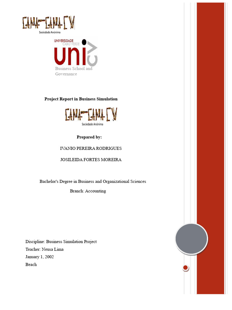 Business Simulation Project Report | PDF | Expense | Income