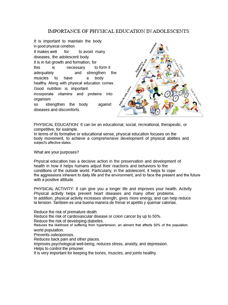 Benefits of Physical Education for Teens | PDF | Obesity | Body Mass Index