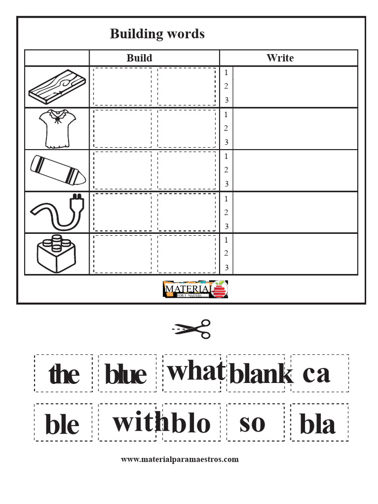 Word Building Activities Guide | PDF