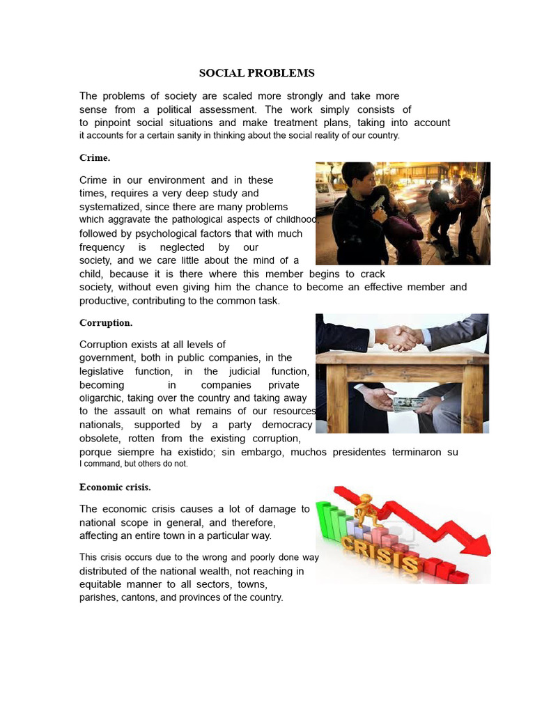 Key Social Problems and Their Impact | PDF | Poverty | Poverty ...