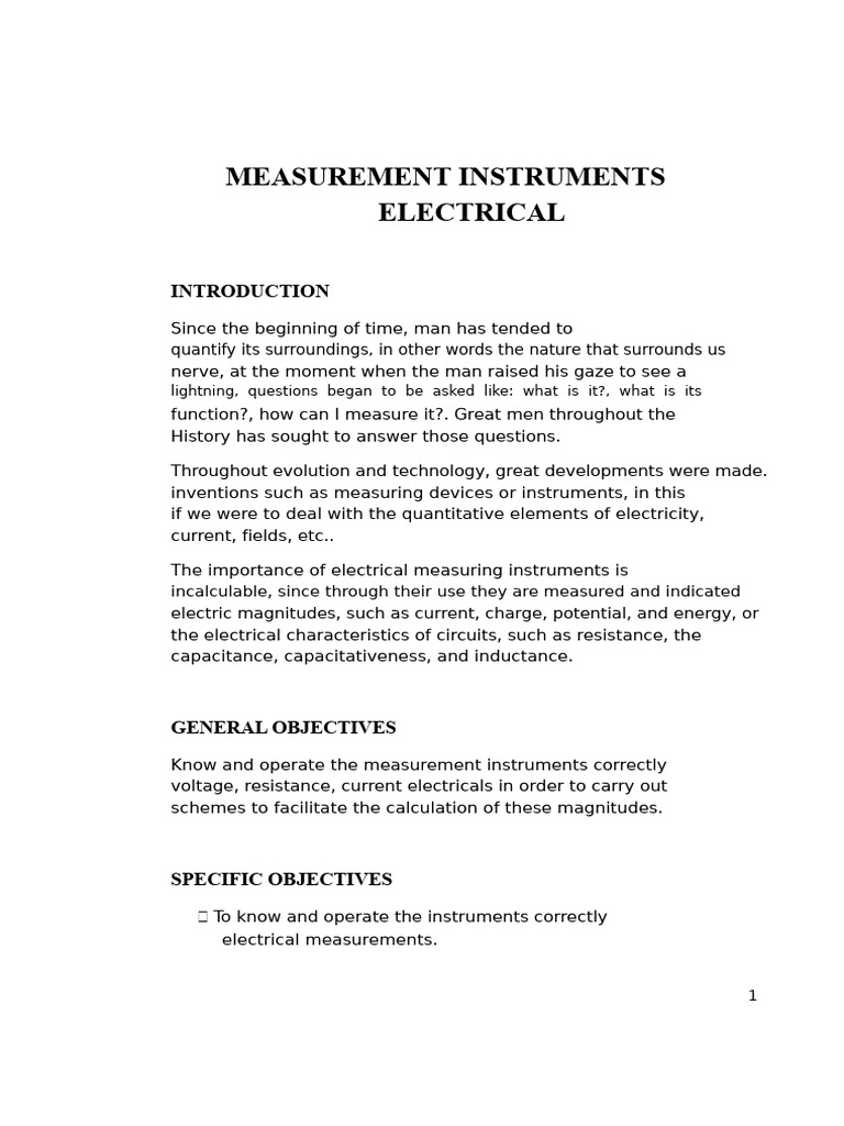 Understanding Electrical Measurement Tools | PDF | Voltage | Inductor