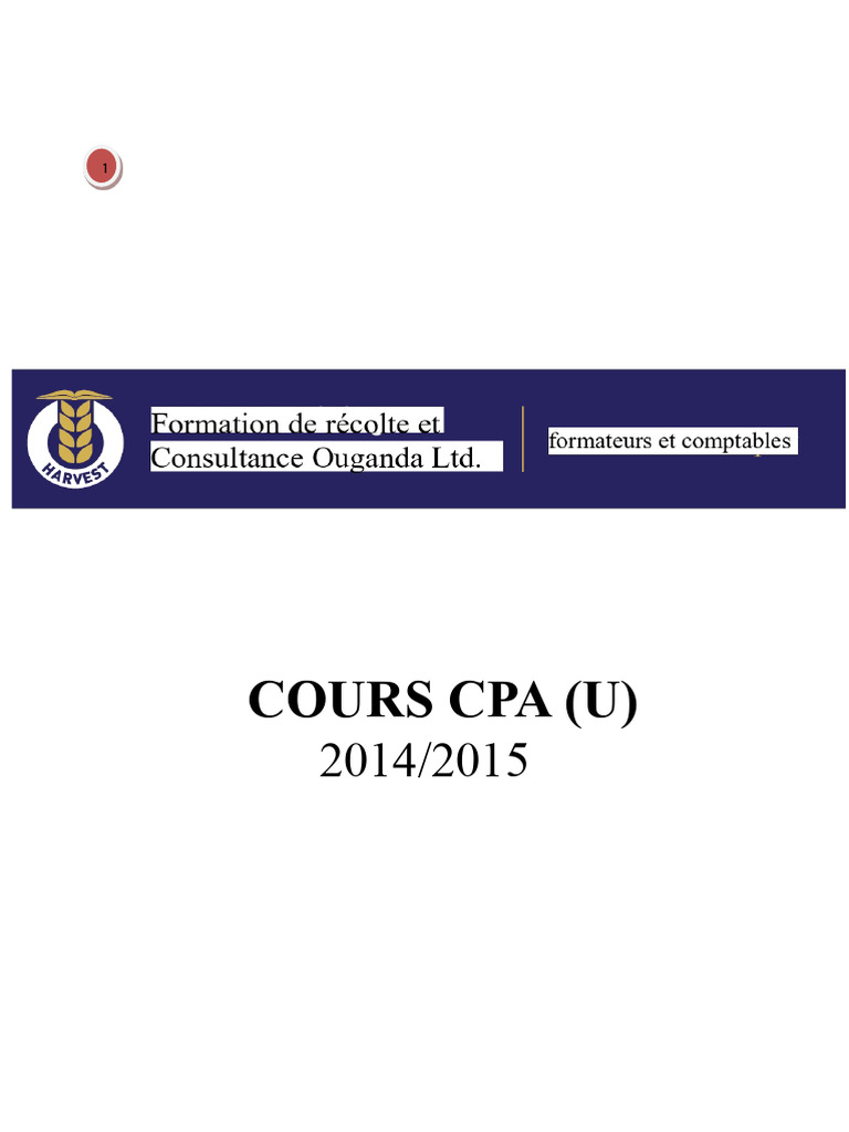 Cours CPA (U) : Inscription et Exigences | PDF | Comptabilité | Audit