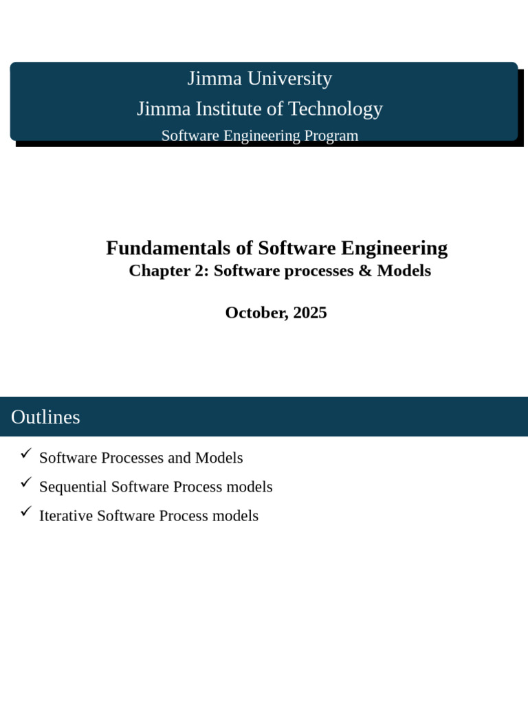 Chapter 2-Software Processes and Models | PDF | Software Testing ...