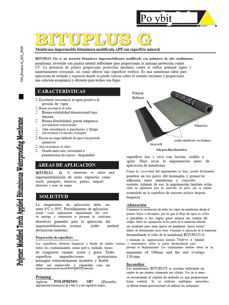 Membrana Bituminosa APP para Techos | PDF | Hormigón | Agua