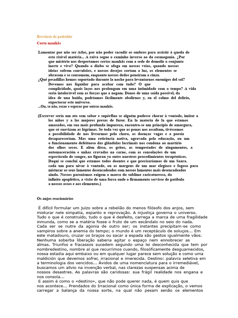 Reflexões sobre a Injustiça e a Vida | PDF