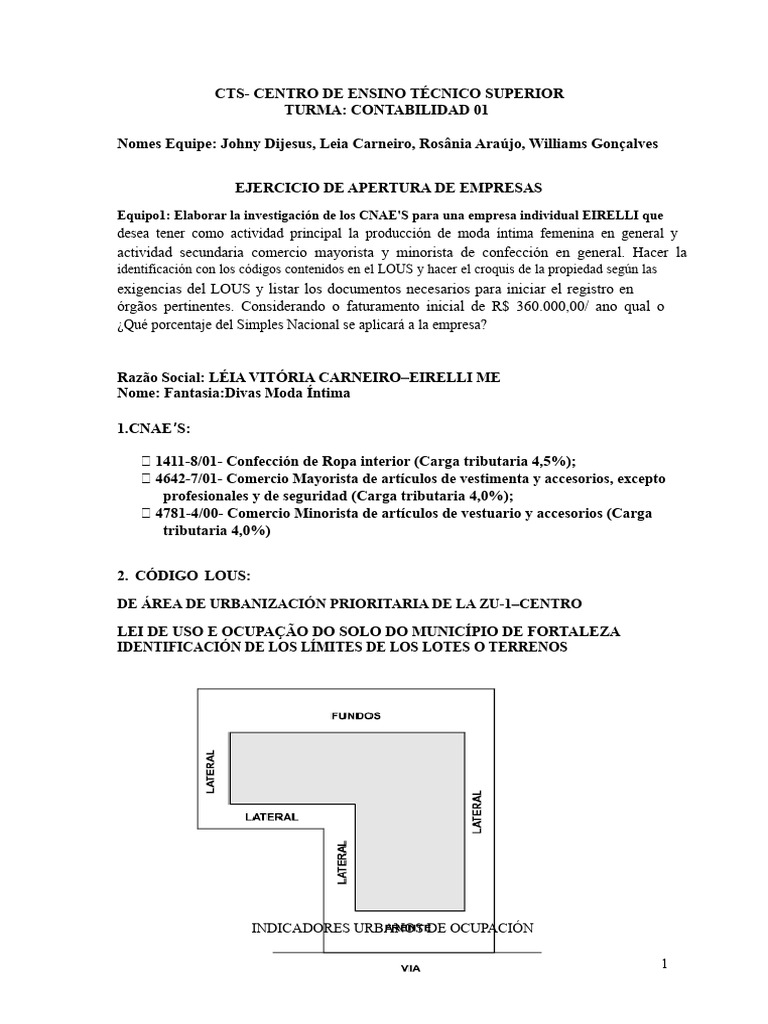 Apertura de Empresa EIRELLI en Moda Íntima | PDF | Business | Economias