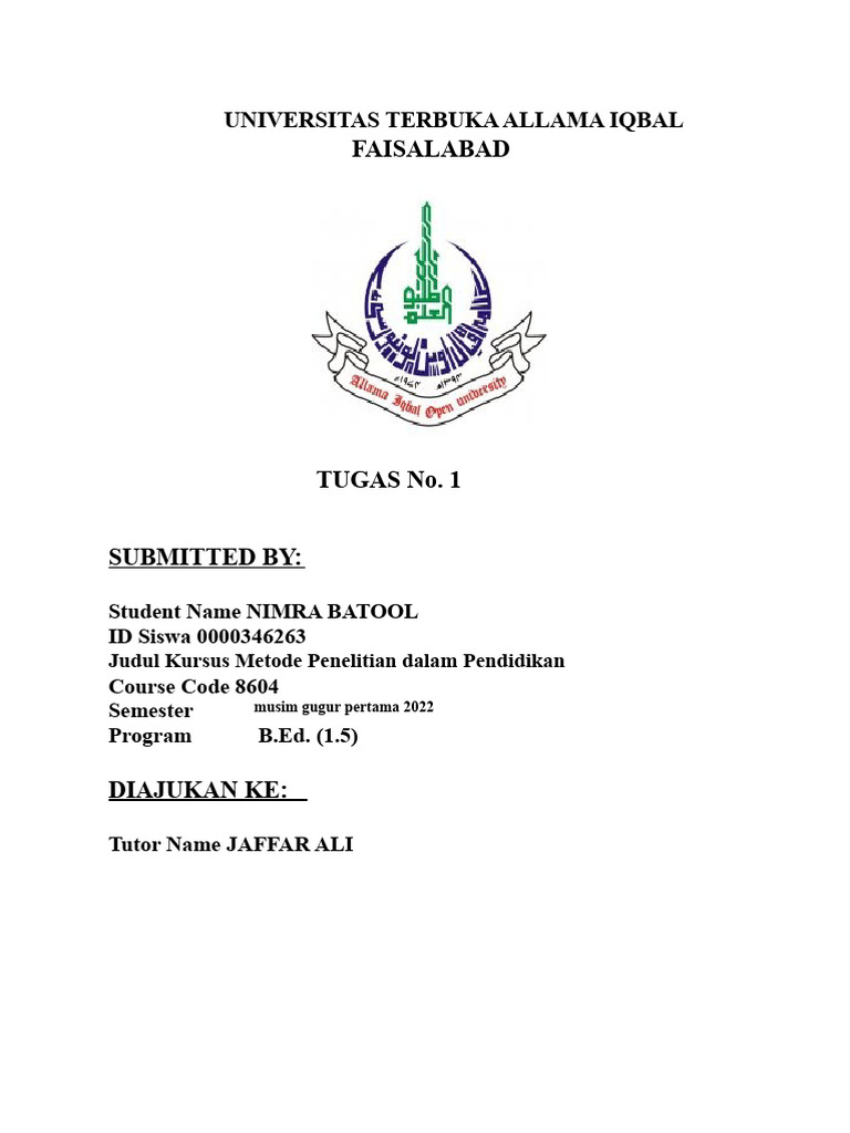 Metode Penelitian dalam Pendidikan B.Ed. | PDF