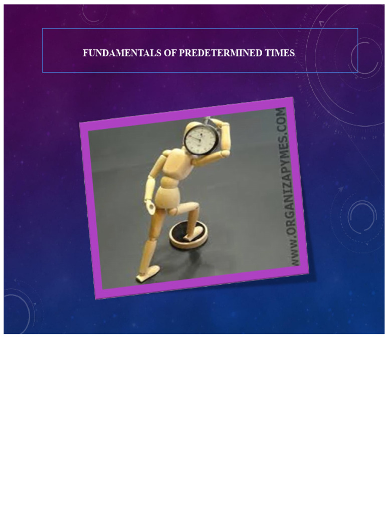 Predetermined Time Study Basics | PDF | Measurement