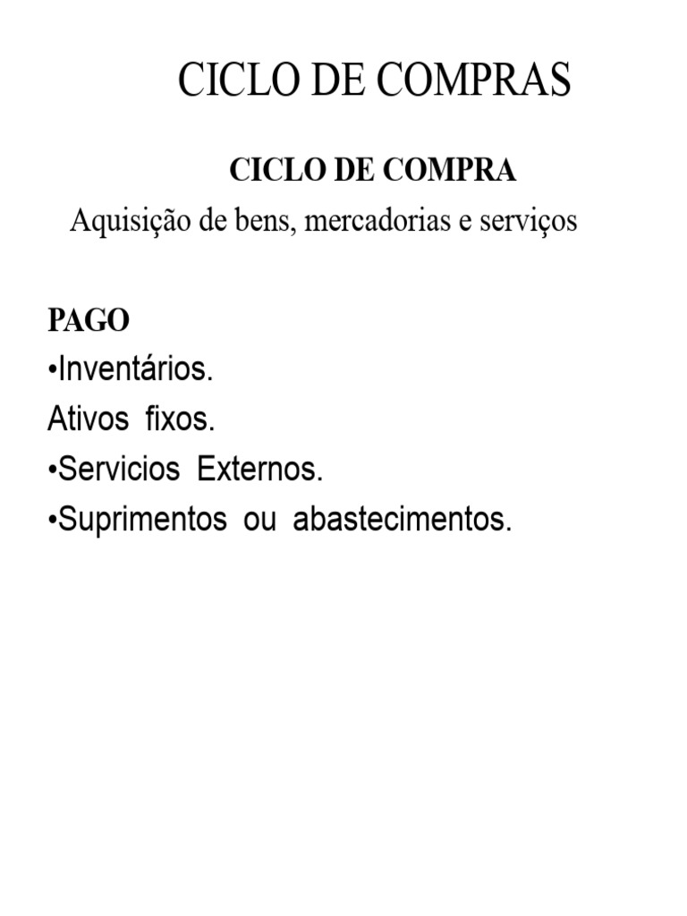 Controle Interno no Ciclo de Compras | PDF | Contabilidade | Economias