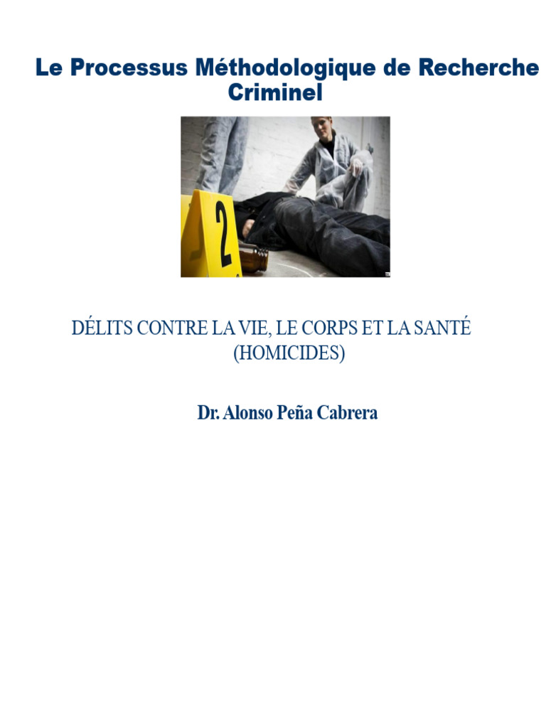 Méthodologie de Recherche Criminelle | PDF | Crimes | Crime et violence