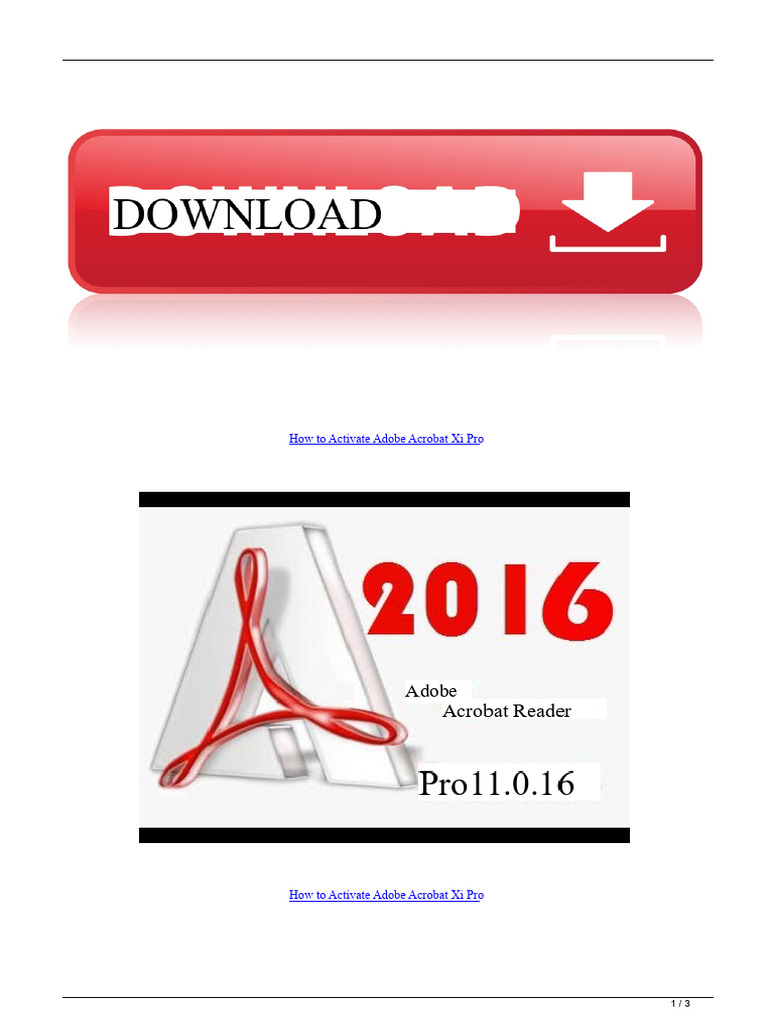 How To Activate Adobe Acrobat Xi Pro PDF | PDF | Software | Application ...