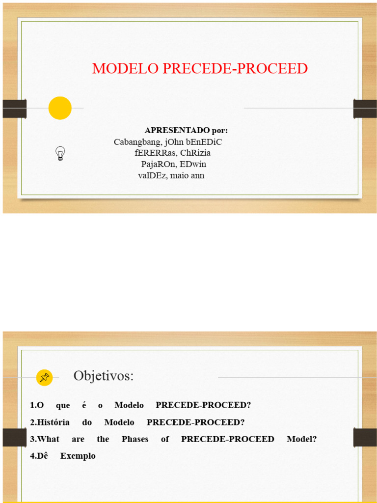 Modelo PRECEDE-PROCEED: Estrutura e Fases | PDF | Higiene bucal ...