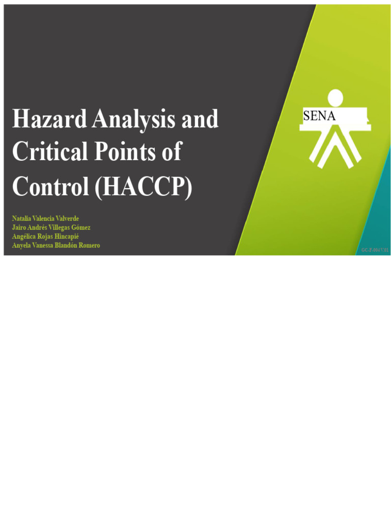 HACCP Guidelines for Food Safety Compliance | PDF | Safety | Food Safety