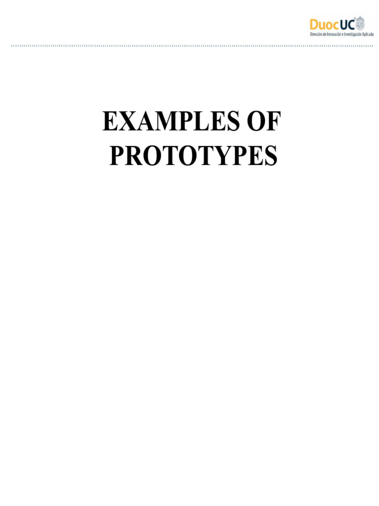 Examples of Prototypes For Innovation | PDF