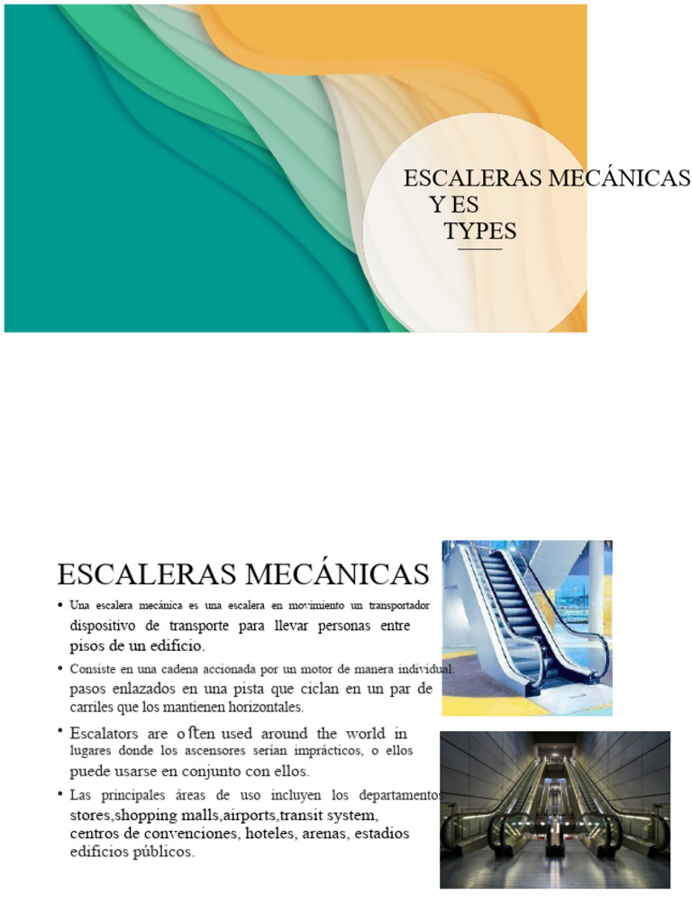 Tipos Y Componentes De Escaleras Mec nicas PDF Escalera Mec nica 