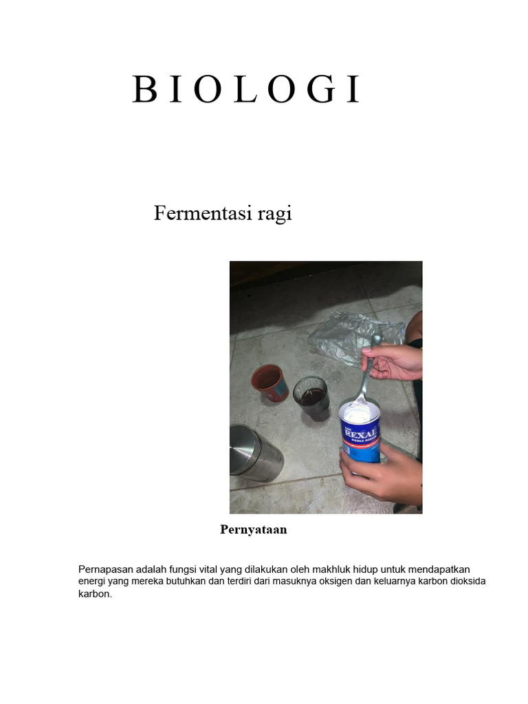 Eksperimen Fermentasi Ragi Sederhana | PDF